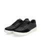 Schwarze Rieker Herren Sneaker Low B7806-00 mit TR-Sohle mit leichtem EVA-Inlet. Schuhpaar seitlich schräg.