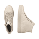 
Cremebeige remonte Damen Sneaker D0972-62 mit einer besonders leichten Plateausohle. Schuhpaar von oben.