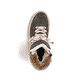 Olivgrüne Rieker Damen Schnürstiefel X8647-54 mit einer robusten Profilsohle. Schuh von oben.