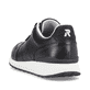Schwarze Rieker Herren Sneaker Low 07605-00 mit flexibler Sohle. Schuh von hinten.