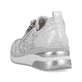 
Silberne remonte Damen Sneaker D2401-91 mit einer flexiblen Sohle mit Keilabsatz. Schuh von hinten
