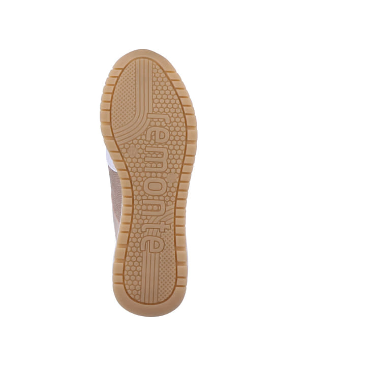 Puderrosane remonte Damen Sneaker R3702-31 mit einer leichten Profilsohle. Schuh Laufsohle.