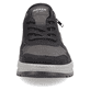 
Asphaltschwarze Rieker Herren Sneaker Low 37029-00 mit Schnürung und Reißverschluss. Schuh von vorne.