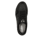 Schwarze Rieker Herren Sneaker Low U0403-00 mit einer abriebfesten Sohle. Schuh von oben.