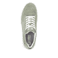 Grüne Rieker Damen Sneaker Low W1101-52 mit flexibler und super leichter Sohle. Schuh von oben.