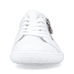 Weiße Rieker Damen Schnürschuhe 52824-80 mit Reißverschluss sowie Löcheroptik. Schuh von vorne.