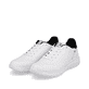 Weiße Rieker Herren Sneaker Low U0501-80 mit flexibler und ultra leichter Sohle. Schuhpaar seitlich schräg.