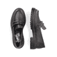 
Armeegrüne Rieker Damen Loafers 52050-55 mit einer schockabsorbierenden Sohle. Schuhpaar von oben.