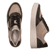 
Khakigrüne remonte Damen Sneaker D0J01-54 mit einer besonders leichten Sohle. Schuhpaar von oben.