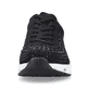 Schwarze Rieker Damen Sneaker Low N5201-00 mit flexibler Sohle. Schuh von vorne.