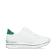 Weiße remonte Damen Sneaker D1318-82 mit Reißverschluss sowie Ziernähten. Schuh Innenseite.