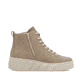 Beige Rieker Damen Sneaker High W0561-20 mit einer ultraleichten Plateausohle. Schuh Innenseite.