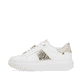Weiße Rieker Damen Sneaker Low W1202-82 mit ultra leichter und flexibler Sohle. Schuh Außenseite.