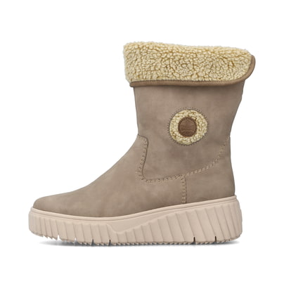 Rieker Damen Hochschaftstiefel graubeige