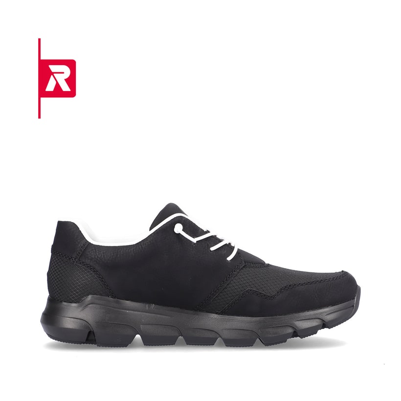Schwarze Rieker EVOLUTION Herren Sneaker 07811-00 mit einer flexiblen Sohle. Schuh Innenseite.