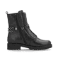 Graphitschwarze remonte Damen Kurzstiefel D8665-00 mit abnehmbarer Kette. Schuh Innenseite.