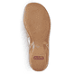 Cremeweiße Rieker Damen Pantoletten 628M6-80 mit einem Klettverschluss. Schuh Laufsohle.