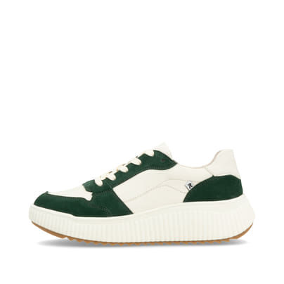 Rieker Damen Sneaker Low vanilleweiß-grün