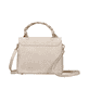 Rieker Damen Handtasche H1605-60 in Sandbeige aus Kunstleder mit Reißverschluss. Handtasche Rückseite.