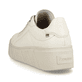 Weiße Rieker Damen Sneaker Low W0503-80 mit ultra leichter Plateausohle. Schuh von hinten.