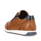 Nussbraune Rieker Herren Sneaker Low 11903-24 mit einem Reißverschluss. Schuh von hinten.