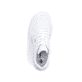 Weiße Rieker Damen Sneaker Low M7811-80 mit leichter und griffiger Plateausohle. Schuh von oben.