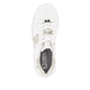 Weiße Rieker Damen Sneaker Low W1202-82 mit ultra leichter und flexibler Sohle. Schuh von oben.