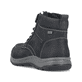 Schwarze Rieker Herren Schnürstiefel 03610-00 mit wasserabweisender TEX-Membran. Schuh von hinten.