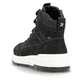 Schwarze Rieker Herren Sneaker High U0070-00 mit wasserabweisender TEX-Membran. Schuh von hinten.