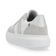 Weiße Rieker Damen Sneaker Low W1200-81 mit flexibler und ultra leichter Sohle. Schuh von hinten.