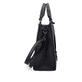 remonte Damen Handtasche Q0709-00 in Nachtschwarz aus Kunstleder mit Reißverschluss. Handtasche rechtsseitig.