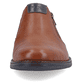
Nougatbraune Rieker Herren Slipper 10351-24 mit Reißverschluss sowie einer Profilsohle. Schuh von vorne.