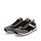 Schwarze Rieker Herren Sneaker Low U0301-00 mit leichter und griffiger Sohle. Schuhpaar seitlich schräg.