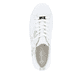 Frostweiße vegane remonte Damen Sneaker D1C03-80 mit einer Schnürung. Schuh von oben.