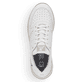 Weiße Rieker Damen Sneaker Low 42501-80 mit super leichter und flexibler Sohle. Schuh von oben.