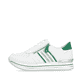 Weiße remonte Damen Sneaker D1318-82 mit Reißverschluss sowie Ziernähten. Schuh Außenseite.