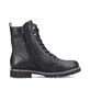 Schwarze remonte Damen Biker Boots D8475-01 mit einer dämpfenden Profilsohle. Schuh Innenseite