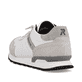 Weiße Rieker Herren Sneaker Low U0303-80 mit einer griffigen und leichten Sohle. Schuh von hinten.