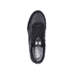 Schwarze Rieker Herren Sneaker Low U0303-00 mit leichter und griffiger Sohle. Schuh von oben.