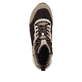 Beige Rieker Damen Sneaker High 40460-62 mit wasserabweisender RiekerTEX-Membran. Schuh von oben.