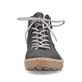 
Asphaltgraue Rieker Damen Schnürschuhe N1020-45 mit Schnürung und Reißverschluss. Schuh von vorne.