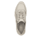 Beige Rieker Damen Sneaker Low N9301-60 mit Reißverschluss sowie Komfortweite G. Schuh von oben.