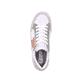 Weiße Rieker Damen Sneaker Low 41909-91 mit super leichter und flexibler Sohle. Schuh von oben.