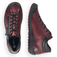 
Himbeerrote remonte Damen Schnürschuhe R1477-35 mit einer dämpfenden Profilsohle. Schuhpaar von oben.