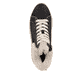 Schwarze Rieker Damen Sneaker High W0961-00 mit TR-Sohle mit weichem EVA-Inlet. Schuh von oben.