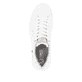 Weiße Rieker Damen Sneaker Low W1100-80 mit super leichter und flexibler Sohle. Schuh von oben.