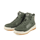 Grüne Rieker Herren Sneaker High U0069-54 mit wasserabweisender TEX-Membran. Schuhpaar seitlich schräg.