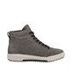 Graue Rieker Damen Sneaker High W0164-45 mit leichter und griffiger Sohle. Schuh Innenseite.