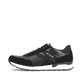 Schwarze Rieker Herren Sneaker Low U0303-00 mit leichter und griffiger Sohle. Schuh Außenseite.