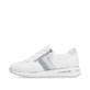 Reinweiße remonte Damen Sneaker D1G02-80 mit einem Reißverschluss. Schuh Außenseite.